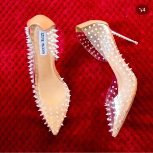 EUC - Steve Madden Tolima / Tolmay Spike Clear Pumps - Size 9
